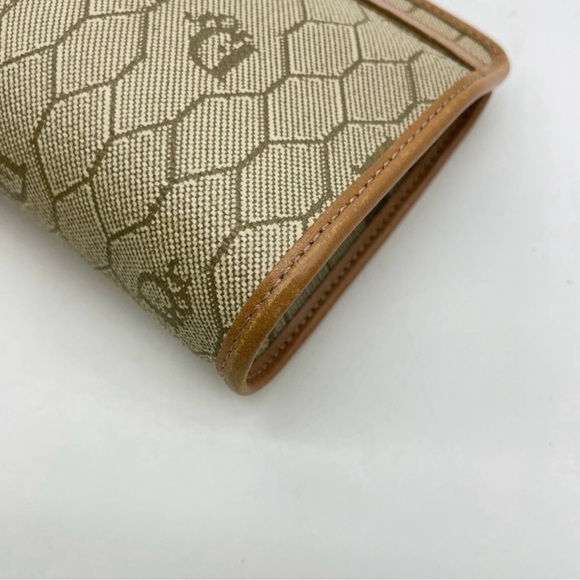 Christian Dior Honeycomb Beige PVC Mini Purse Coin Case - Picture 7 of 13